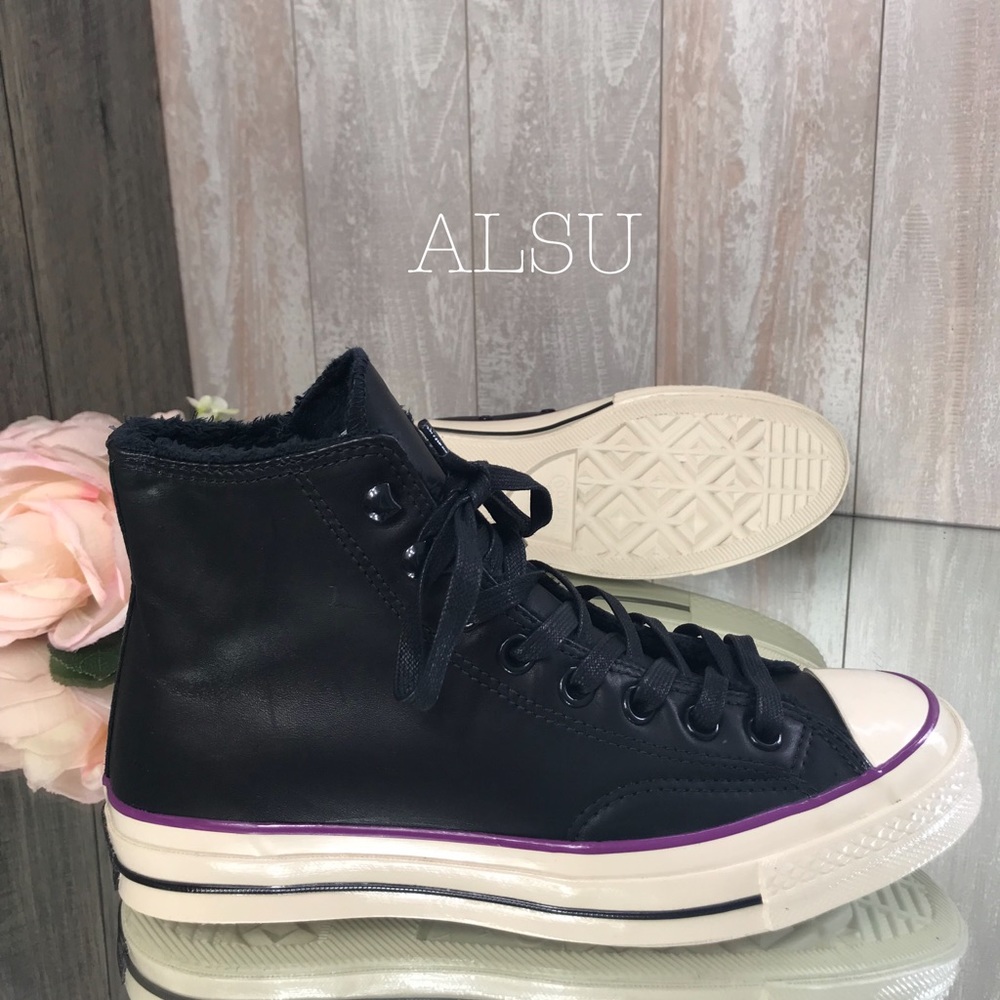 Convy70 HI Leather Black Icon Violet W AUTHENTIC - Picture 4 of 8